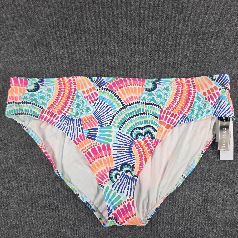 La Blanca Women's 22W Multicolor Foldover Waist Bikini Bottom Plus Size